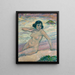 Estudio para Después del baño, estudio de un desnudo - Théo van Rysselberghe — cuadro enmarcado en la pared