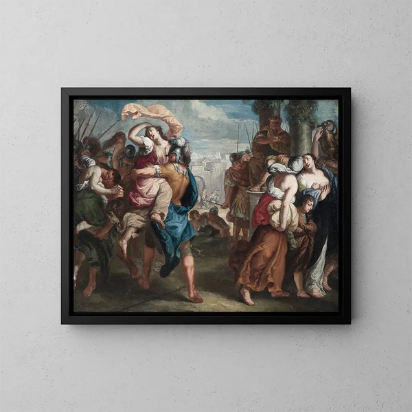 L'enlèvement des Sabines - Theodoor van Thulden — framed artwork on a wall