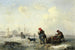 El Neva en San Petersburgo Leningrado en invierno - Theodor Hildebrandt — vista de la obra