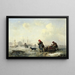El Neva en San Petersburgo Leningrado en invierno - Theodor Hildebrandt — cuadro enmarcado en la pared
