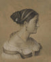 Busto de una joven mujer romana de perfil a la derecha con un collar de perlas alrededor del cuello - Theodor Pelissier — vista de la obra