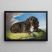 Cocker Spaniel sobre un cojín verde - Theodor Petter — cuadro enmarcado en la pared