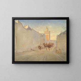 Theodor Philipsen - Camels in a Street in Tunisia.webp
