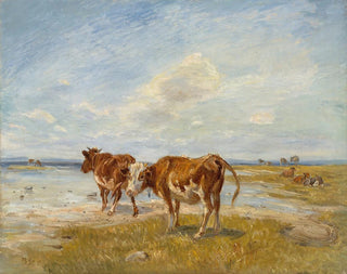 Theodor Philipsen - Cows On The Beach Sketch.webp