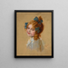 Portrait of a Girl - Theodor Recknagel — framed artwork on a wall