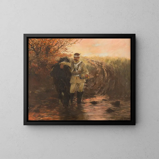 Theodor Rocholl - Injured guardcuirassier of the 1st bataillon with horse.webp