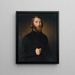 Portrait of the Theologian Carl Scholl - Theodor Schultz — framed artwork on a wall