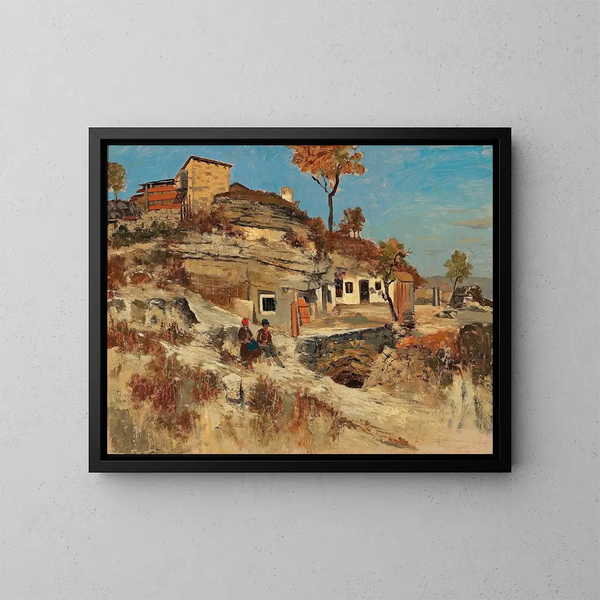 Paisaje del sur - Theodor von Hermann — cuadro enmarcado en la pared
