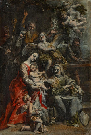 Theodor van Loon - The Holy Family with Saint Anne other Saints and Angels.webp