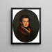 Portrait of a gentleman - Theodor Alconiere — framed artwork on a wall