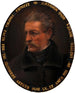 Autorretrato de Théodore Alconiere con una dedicatoria de amistad al Dr Vojtitz - Theodor Alconiere — vista de la obra
