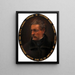 Autorretrato de Théodore Alconiere con una dedicatoria de amistad al Dr Vojtitz - Theodor Alconiere — cuadro enmarcado en la pared