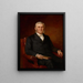 Portrait of Reverend Nathaniel A. Hyde - Theodore Clement Steele — framed artwork on a wall