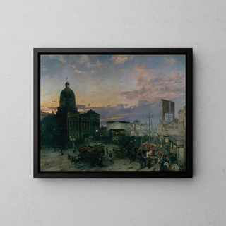 Theodore Clement Steele - Washington Street Indianapolis at Dusk.webp