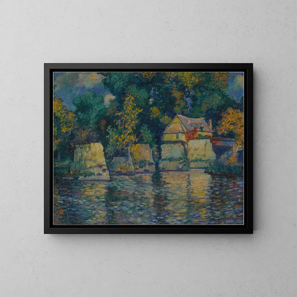 Pont rouge à Vernon - Theodore Earl Butler — framed artwork on a wall