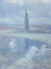Estatua de la Libertad en Nueva York en la niebla - Theodore Earl Butler — vista de la obra