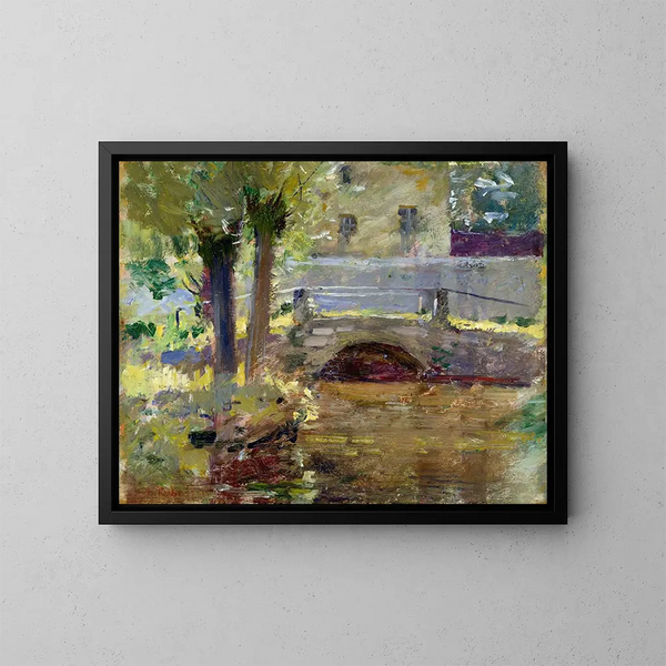 The Bridge at Giverny - Theodore Robinson — framed artwork on a wall