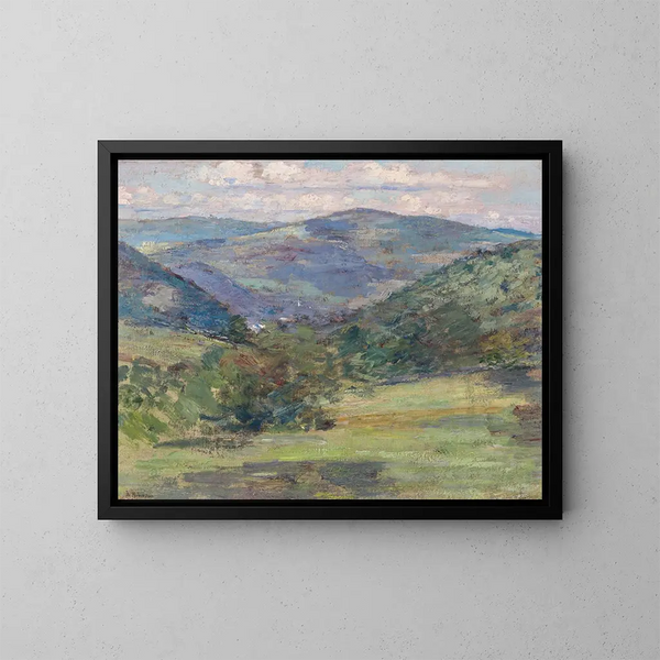 Vermont Hill - Theodore Robinson — framed artwork on a wall
