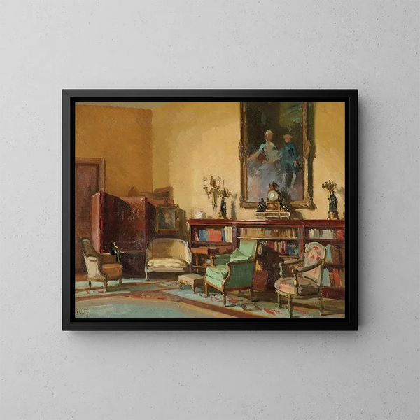 Interior de casa - Theodoros Ralli — cuadro enmarcado en la pared