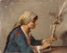 Joven chica tejiendo ramas de sauce - Theodoros Ralli — vista de la obra