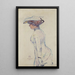 Silhouette of Madame Georges at Ambleteuse - Théo van Rysselberghe — framed artwork on a wall