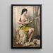 The Mandore Player - Théobald Chartran — framed artwork on a wall