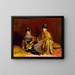 Woman and Little Girl of Constantine with a Gazelle - Théodore Chassériau — framed artwork on a wall