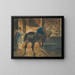 Horse-drawn carriage at the stables - Théodore Géricault — framed artwork on a wall