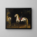 Caballos grises manchados - Théodore Géricault — cuadro enmarcado en la pared