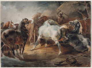 Thodore Gricault - Fighting Horses.webp