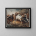 Caballos de combate - Théodore Géricault — cuadro enmarcado en la pared