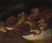 Leones en un paisaje montañoso - Théodore Géricault — vista de la obra