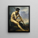 Guerrero desnudo con una lanza - Théodore Géricault — cuadro enmarcado en la pared