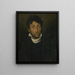 Retrato de un cleptómano - Théodore Géricault — cuadro enmarcado en la pared