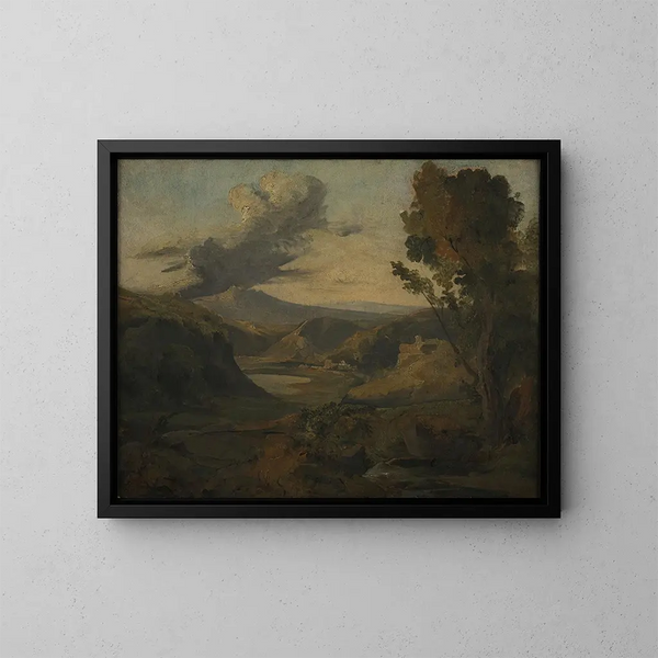 Landscape of Auvergne - Théodore Rousseau — framed artwork on a wall