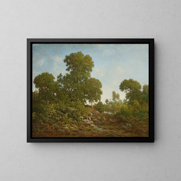 Spring Painting - Théodore Rousseau — framed artwork on a wall