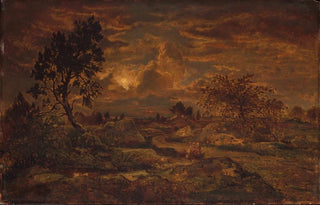 Thodore Rousseau - Sunset near Arbonne.webp