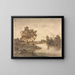 El Pescador - Théodore Rousseau — cuadro enmarcado en la pared