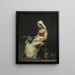 La Fleuriste - Théodule Ribot — cuadro enmarcado en la pared
