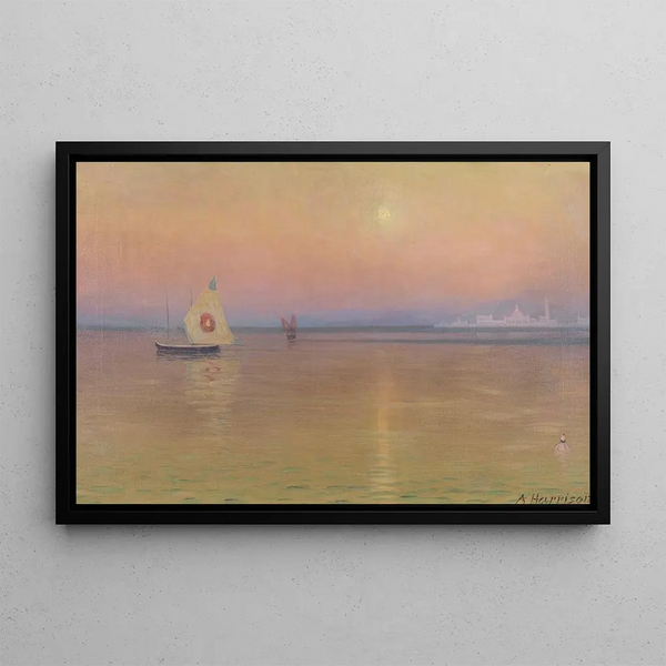 Thomas Alexander Harrison - Bragozzos in calm waters Venice.webp