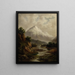 Lit de la rivière Waimakariri - Thomas Attwood — framed artwork on a wall