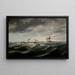 Pérdida de la goélette John S Spence de Norfolk Virginia 2a vista, rescate de los supervivientes - Thomas Birch — cuadro enmarcado en la pared