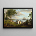 View of the Delaware near Philadelphia - Thomas Birch — framed artwork on a wall
