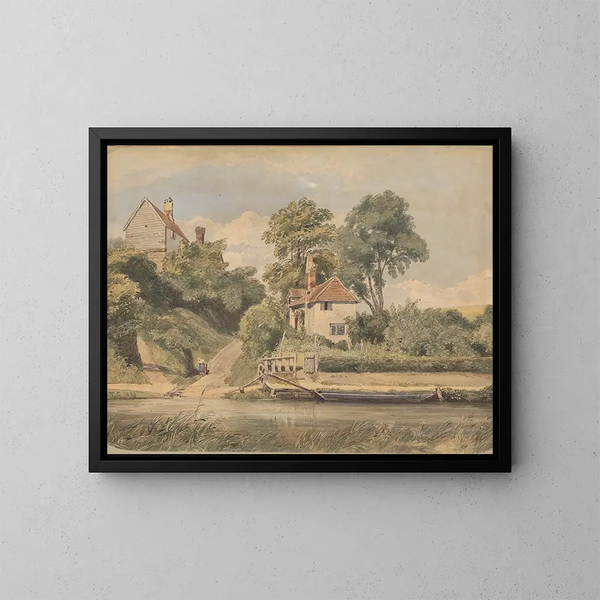 Paisaje - Thomas Churchyard — cuadro enmarcado en la pared