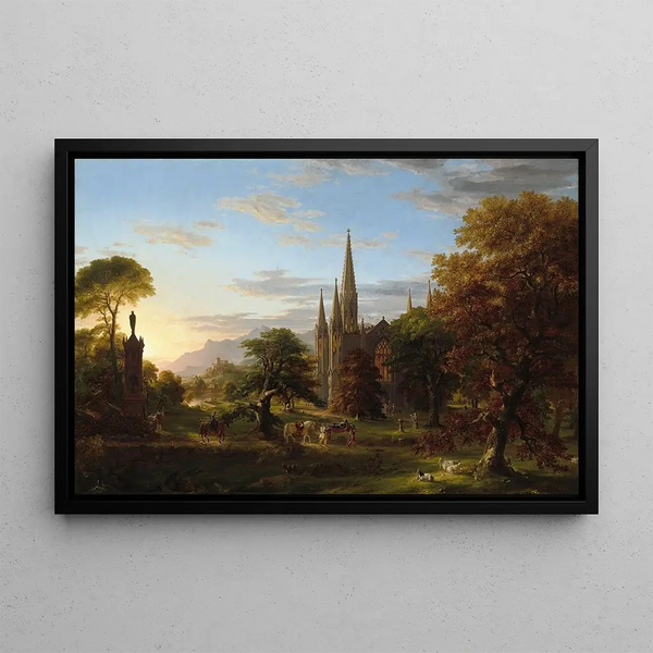 El Retorno - Thomas Cole — cuadro enmarcado en la pared