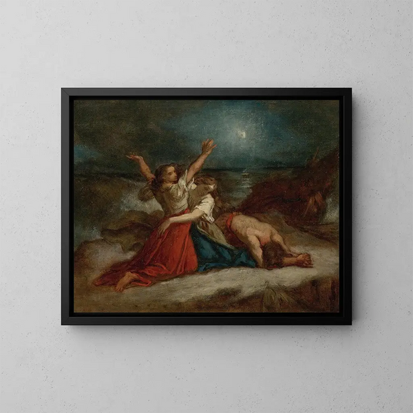 Estudio para Stella Maris - Thomas Couture — cuadro enmarcado en la pared
