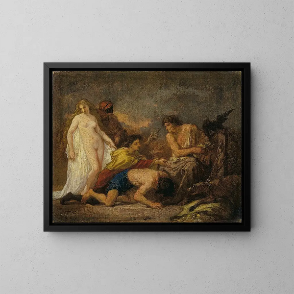 Timón de Atenas - Thomas Couture — cuadro enmarcado en la pared
