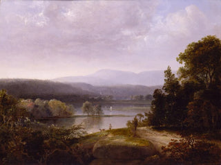 Thomas Doughty - River View with Hunters and Dogs.webp