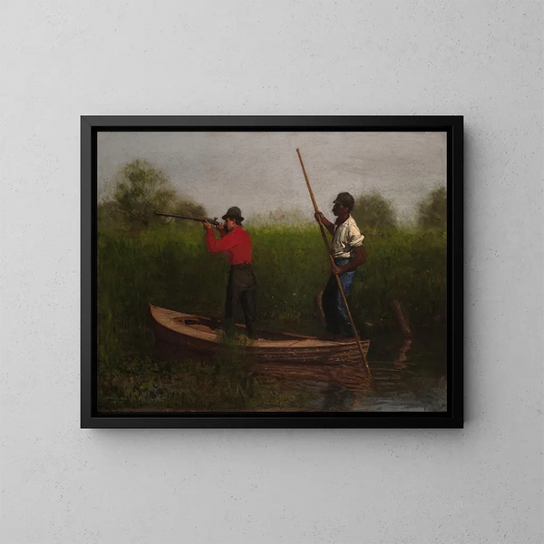 Rail shot on the Delaware - Thomas Eakins — framed artwork on a wall