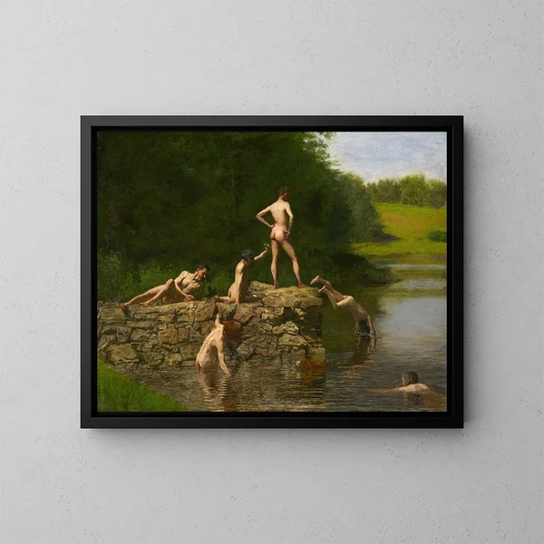 Swimming Painting - Thomas Eakins — framed artwork on a wall